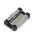 Black MGN12H carriage block for 350mm MGN12 linear rail guide, used in 3D printers and CNC machines for smooth precision motion