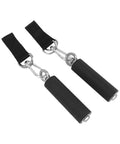 1 Pair Nylon And Stainless Steel Pull Up Handles With TPR Rubber Coated Anti Slip Grips That Boost Grip Strength For Gym Equipment