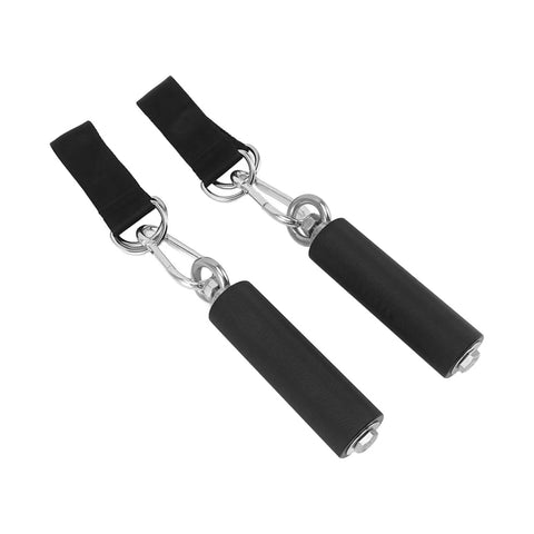 Durable Nylon And Stainless Steel Pull Up Handles With TPR Rubber Coated Anti Slip Grips for gym equipment use