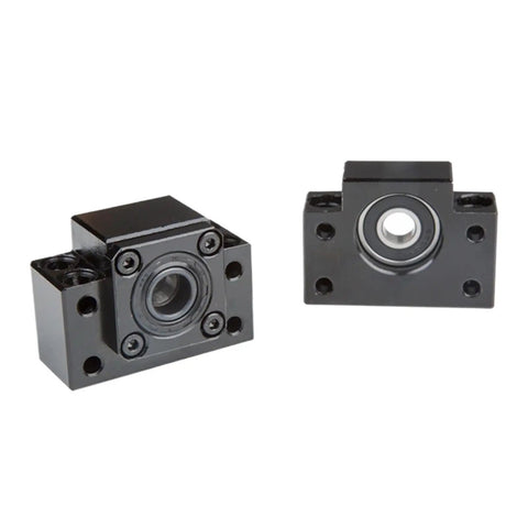Front view of SFU1605 SFU1204 Ballscrew Kit With 1000Mm And 1200Mm Lengths, Beefy Linear Rails HGR20 Square Guide, bearing block details