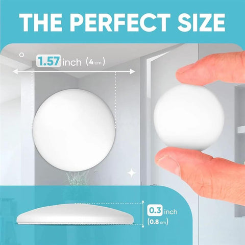 Dimensions of stop from Three Piece Wall Doorstop Set With Self Adhesive Silicone Bumper Pads, Durable Door Stop Protects Walls From Bumps