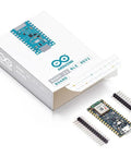 Nano 33 BLE Rev2 Microcontroller Board With nRF52840 Bluetooth Low Energy MicroPython Support Dope Tiny Form Factor shown with box