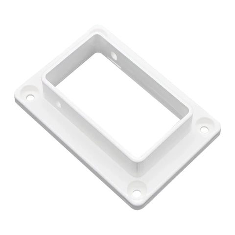 White Vinyl Fence Brackets 2 Inch By 3.5 Inch Slotted Handrail Bracket Kit With Screws For Decking And Railing Mount To Wall Or Other Vertical Surfaces Pack Of 2