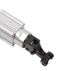 Heavy Duty Pneumatic Air Cylinder Stop Block Actuator RSDQB Series with aluminum body and black connector for industrial automation.