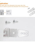 Heavy Duty Iron Dishwasher Mounting Bracket Kit Locks Your Rig Down Tight So You Slide Out Racks With Zero Wobblies with screws
