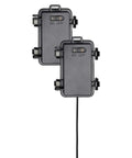 Battery Powered IR Beam Sensor Animatronic Activator For Halloween Displays With 20 Ft Range and multicolor lighting setup