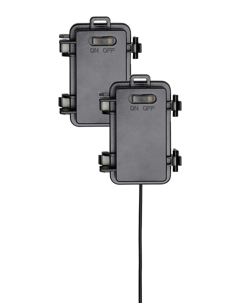 Battery Powered IR Beam Sensor Animatronic Activator For Halloween Displays With 20 Ft Range and multicolor lighting setup