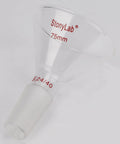 Beefy Oblique Offset Glass Funnel with 60 Degree Angle, 75mm Borosilicate Powder Funnel with 24 40 Joint for Lab Use