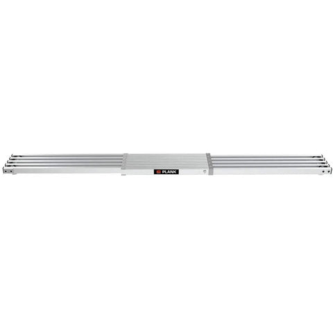 Rock Solid Telescoping Scaffold Plank Transforms Ladder Into Secure Work Platform Slick Six To Nine Foot Telescopic Reach Hella Lightweight Aircraft Aluminum Decking For Easy Storage