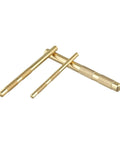 Three Pack Beefy Brass Drift Punch Set Non Sparking Pin Remover Soft Metal Alignment Tools with knurled grip hand punch