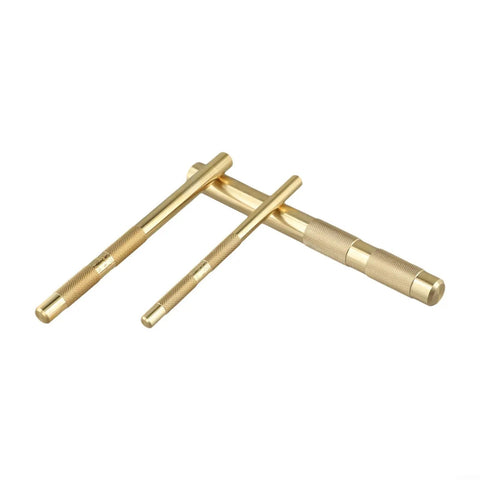 Three Pack Beefy Brass Drift Punch Set Non Sparking Pin Remover Soft Metal Alignment Tools with knurled grip hand punch
