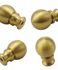 Two Piece Antique Brass Lamp Finials Set For Lamp Shade Nut Screw Cap Metal Knob Topper Decorative Replacement DIY Table Or Floor Light Harp Adapter Kit