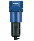 Inline Moisture Trap And Water Separator Filter For Compressed Air, 1 Inch FNPT, Aluminum Body, vertical view