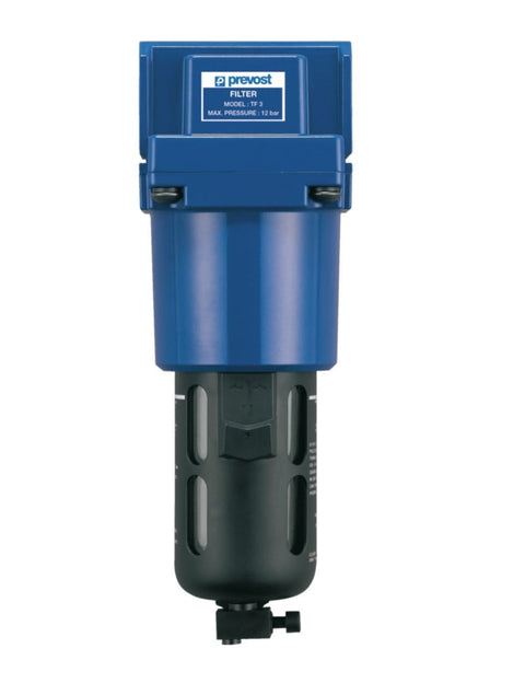 Inline Moisture Trap And Water Separator Filter For Compressed Air, 1 Inch FNPT, Aluminum Body, vertical view