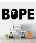 Dope Bape Style Wall Stickers Self Adhesive PVC Removable Wall Decal for Home Office above a desk setup