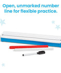 Open Number Line Starter Set with Dry Erase Whiteboards for flexible learning, tray with linking cubes and desk track