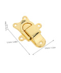 Durable Vintage Style Zinc Alloy Duckbill Toggle Latches 2 Pack Easy Operation Over Center Fasteners with size dimensions shown.