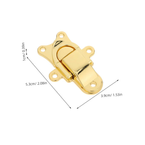 Durable Vintage Style Zinc Alloy Duckbill Toggle Latches 2 Pack Easy Operation Over Center Fasteners with size dimensions shown.