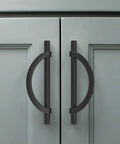 Matte Black Cabinet Pulls 5 Inch 128mm Hole Centers 10 Pack Easy Install Kitchen Cabinet Handles Hardware For Cabinets And Drawers on cupboard