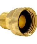 Three Pack Brass Garden Hose Swivel Adapters Three Quarter Inch GHT Female To One Half Inch NPT Male Outdoor Water Hose