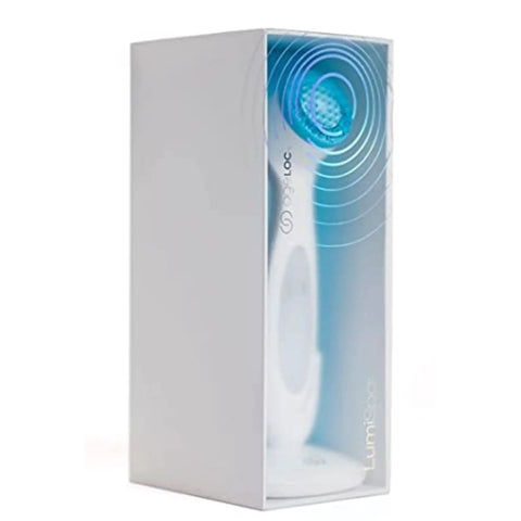 Rechargeable Handheld Facial Cleansing Brush With Waterproof Dual Action System in packaging, showcasing its sleek design and color.