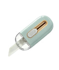 Grab-And-Go Safe Ceramic Box Cutter With Retractable Blade Mini Package Opener For Home Office And Warehouse Use Lightweight Ergonomic Green Tool open blade