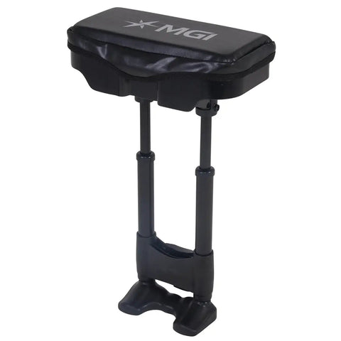 Solid As A Rock Electric Golf Cart With Remote Seat Attachment And Quick Zip Fold Frame For All Terrain Courses Plus Cup Holder And Scorecard Storage Accessories - black padded seat attachment