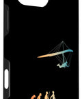 Dope Hang Glider Art iPhone 16 Pro Max Case For Men Women A Surefire Gift For Hang Gliding Fans And Outdoor Flyers Durable Protective Phone Cover With Colorful Sky Art featuring evolution graphic and hang glider.