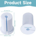 Dimensions of Six Pack 1 Inch Wall Hole Cable Grommet Kit For Satellite Internet Cables, white silicone grommets, 25.3mm x 45mm