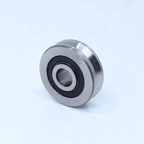 Workhorse Grade V Groove Sealed Ball Bearing 8x28x8mm Pulley Wheel Roller for linear guides with a polished surface.