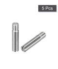 Five Pieces M3 X 14mm Slotted Cylindrical Dowel Pin 304 Stainless Steel External Thread Locating Pin For Furniture Cabinets Shelves And DIY Woodworking Projects Easy To Install