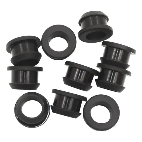Half Inch Drill Hole Silicone Top Hat Grommets For Wiring And Automotive Firewall Holes Three Eighths Inch ID 0.67 Inch OD 2mm Thick 10 Pack
