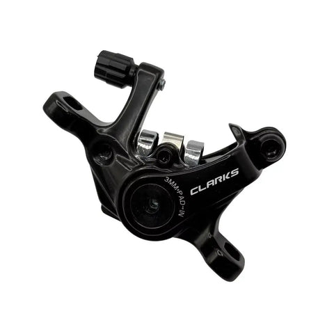 Dual Sided Mechanical Disc Brake Caliper With Standard Post Mount For 160mm Rotors, black, designed for road and gravel drop bars.