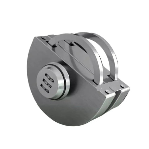 Heavy Duty Stainless Steel Glass Door Lock For Office And Home No Drill Sliding Latch hardware with secure bolt for doors.