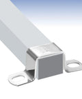 U Shaped Connector Bracket 6 Pack Heavy Duty 80x80mm 304 Stainless Steel Square Pipe Clamp, 80x80mm tube fixing