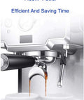 Home Barista Vibes Italian Semi Automatic Espresso Machine With Cappuccino Milk Frother and Steam Frother in use