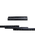 Heavy Duty Full Extension Drawer Slides Three Section Staircase Hidden Track smooth as butter cabinet runners in black finish.