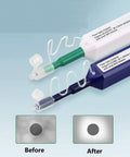 Front view of Enajucy fiber optic cleaner pens, 2pcs for LC/MU 1.25mm and SC/FC 2.5mm connectors, Amazon.