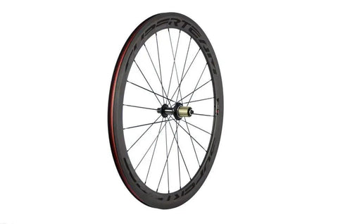 50mm 23mm Carbon Road Wheelset 700c Clincher For Aero Performance, Matte 3K Braking Surface, Lightweight 1630g Per Pair