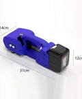 Heavy Duty Portable Electric Strapping Machine With High Capacity Battery Powers Automatic Hot Melt Sealing For 9Mm To 16Mm Pet Pp Strap with dimensions 37cm x 14cm x 12cm.