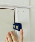 Magnetic Stud Finder With Trim Reveal Gauges For 1/4 Inch And 1/2 Inch, Plus 1/8 Inch Door Gap Gauge being used on a door frame