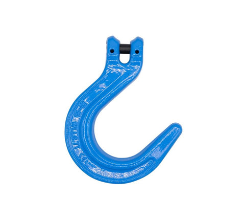 4 Pack One Half Inch Grade 100 Clevis Foundry Hooks Set for Towing and Rigging, Alloy Steel With Sky Blue Painted Finish