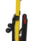 Voltstair Hercules Motorized Battery Stair Climbing Hand Truck Portable Electric Dolly side view with wheels folded for storage.