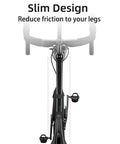 Top view of bike with On Frame Bike Triangle Bag With Dual Sided Pockets 1.5L Capacity Easy Access Tool Storage showing slim design.