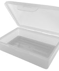 Open Clear White Travel Soap Box with Lid for On The Go Organization, Durable Premium Storage Container for Soap, Made In The USA.
