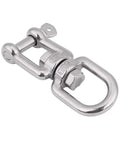Built Like A Tank 304 Stainless Steel Swivel Shackle With Heavy Duty Snap Ring For Marine Gear And Industrial Rigging Rust Proof with 6mm size.