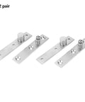 Stainless Steel Revolving Door Hinge 360 Degree Pivot Heavy Duty 95mm Long With Brushed Finish Countersunk Screw Holes