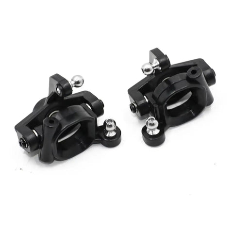 Heavy Duty Steering Cup And C Hub Carrier Rear Hub Set Replacement Upgraded RC Car Parts displaying black resin carriers for stability.