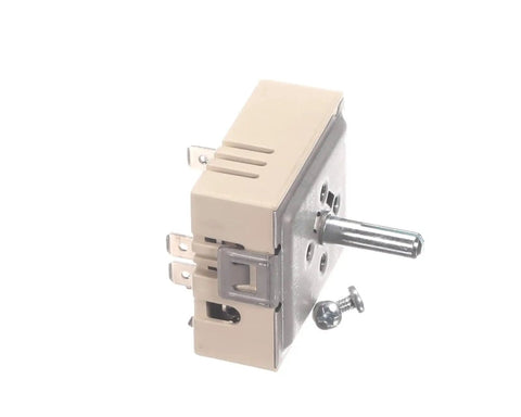 Replacement 50.59090.006 Electrical Switch For Duke Hot Food Warmer No-Fuss Install Plug And Play Compatibility With E302 E303 E304 HB302 HB303 HB304 Series Direct Aftermarket Part Replacing OEM Numbers 50.59090.006 And 5059090006. Beige ceramic electrical switch with metal shaft and terminals