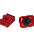 Two Pack Compound Bow Drop Away Rest Fasteners Buckle Clips For Arrow Rest Clamps Archery Accessories Aluminum Alloy Metal Black Red Finish Easy Install Cable Clamp Adjustment shown in red with screw details